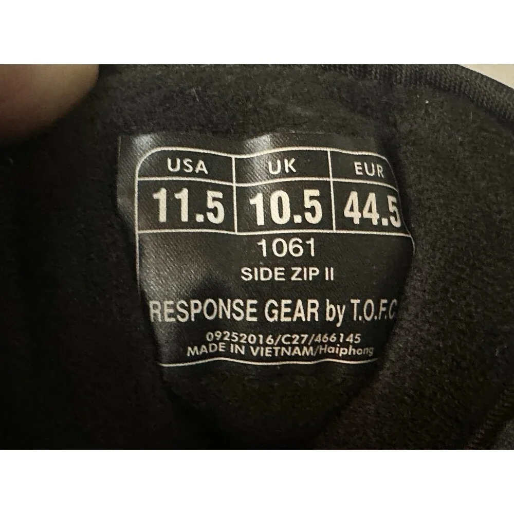 RG Response T.O.F.C. Gear 1061 Side Zip II Black Tactical Boots Men’s Size 11.5